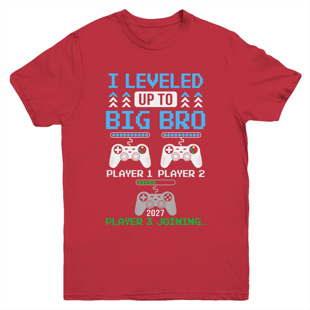 Leveled Up To Big Brother Again Big Brother Est 2027 Kids Youth Shirt | teecentury