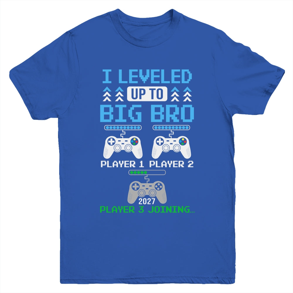 Leveled Up To Big Brother Again Big Brother Est 2027 Kids Youth Shirt | teecentury