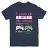 Leveled Up To Big Cousin 2024 Funny Video Game Soon To Be Cousin Youth Shirt | teecentury