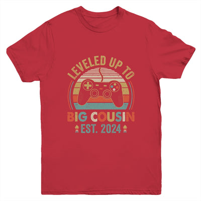 Leveled Up To Big Cousin 2024 Video Game Promoted To Cousin Youth Shirt | teecentury