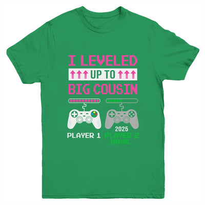 Leveled Up To Big Cousin 2025 Funny Video Game Soon To Be Cousin Youth Shirt | teecentury