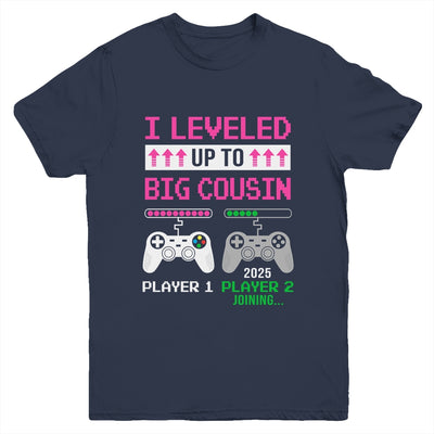 Leveled Up To Big Cousin 2025 Funny Video Game Soon To Be Cousin Youth Shirt | teecentury