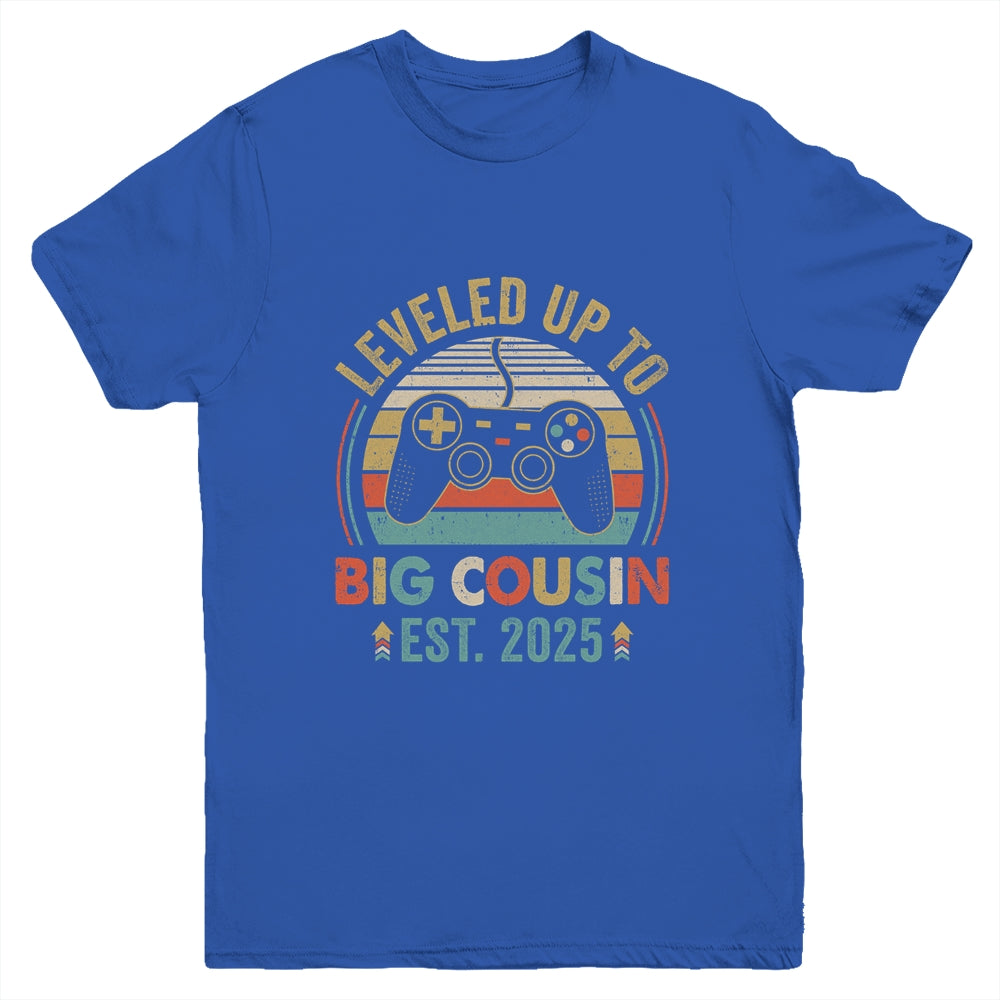 Leveled Up To Big Cousin 2025 Video Game Promoted To Cousin Youth Shirt | teecentury