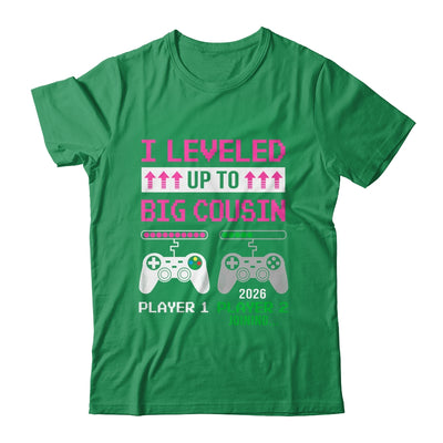 Leveled Up To Big Cousin 2026 Funny Video Game Soon To Be Cousin Shirt & Hoodie | teecentury