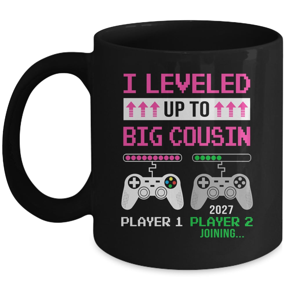 Leveled Up To Big Cousin 2027 Funny Video Game Soon To Be Cousin Mug | teecentury