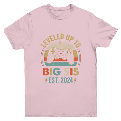 Leveled Up To Big Sister 2024 Video Game Promoted To Sister Youth Shirt | teecentury