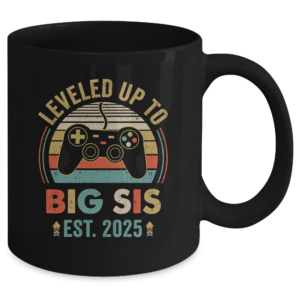 Leveled Up To Big Sister 2025 Video Game Promoted To Sister Mug | teecentury