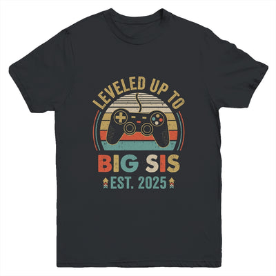 Leveled Up To Big Sister 2025 Video Game Promoted To Sister Youth Shirt | teecentury