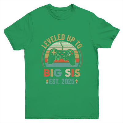 Leveled Up To Big Sister 2025 Video Game Promoted To Sister Youth Shirt | teecentury