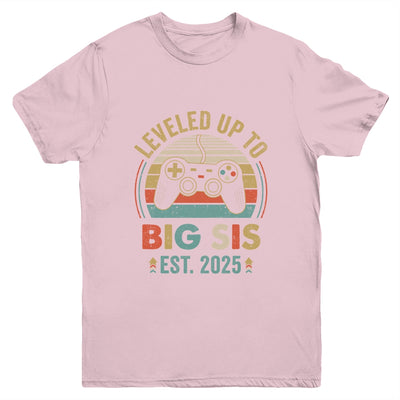 Leveled Up To Big Sister 2025 Video Game Promoted To Sister Youth Shirt | teecentury