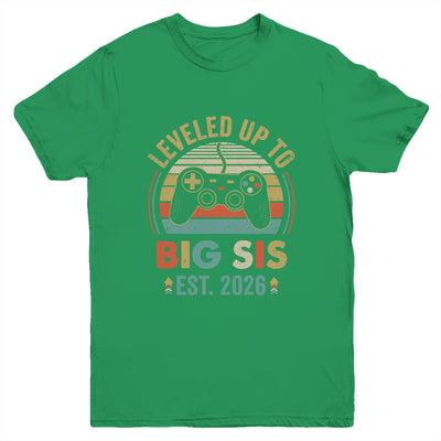 Leveled Up To Big Sister 2026 Video Game Promoted To Sister Youth Shirt | teecentury