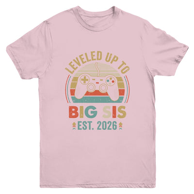Leveled Up To Big Sister 2026 Video Game Promoted To Sister Youth Shirt | teecentury