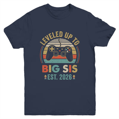 Leveled Up To Big Sister 2026 Video Game Promoted To Sister Youth Shirt | teecentury
