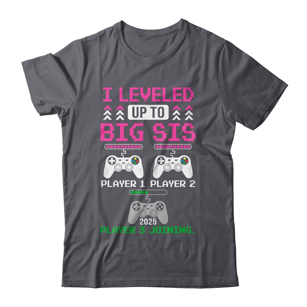 Leveled Up To Big Sister Again Big Sister Est 2025 Kids Shirt & Hoodie | teecentury