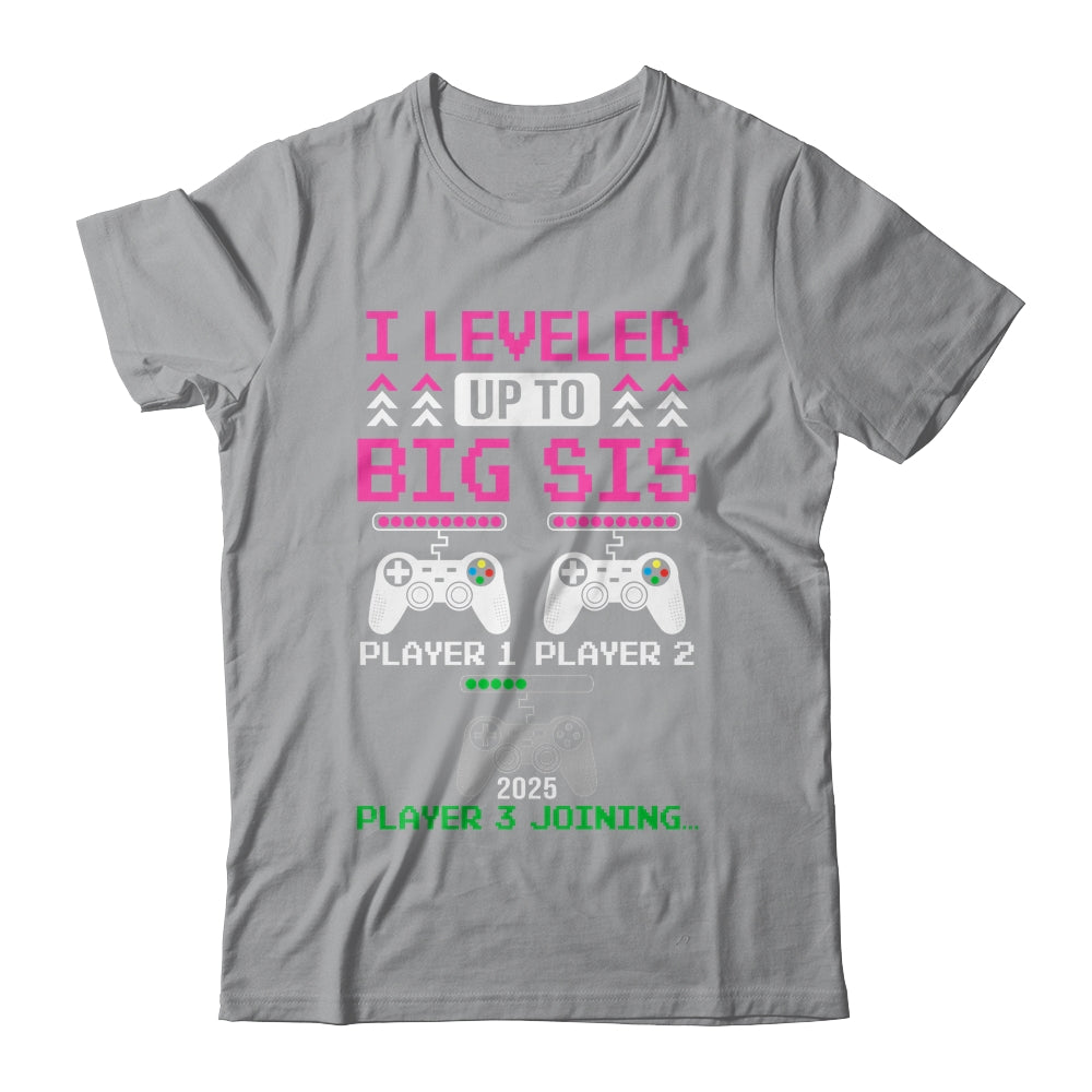 Leveled Up To Big Sister Again Big Sister Est 2025 Kids Shirt & Hoodie | teecentury