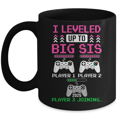 Leveled Up To Big Sister Again Big Sister Est 2025 Kids Mug | teecentury