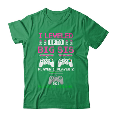 Leveled Up To Big Sister Again Big Sister Est 2026 Kids Youth Shirt | teecentury