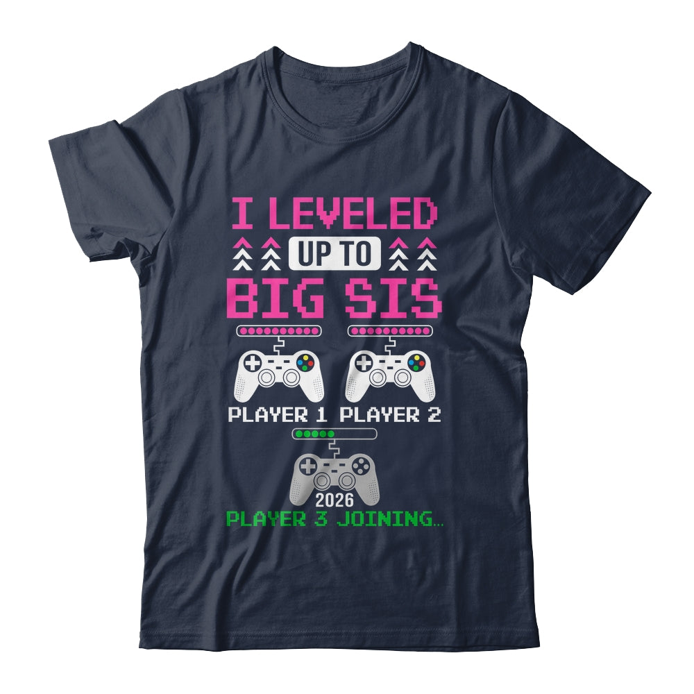 Leveled Up To Big Sister Again Big Sister Est 2026 Kids Youth Shirt | teecentury