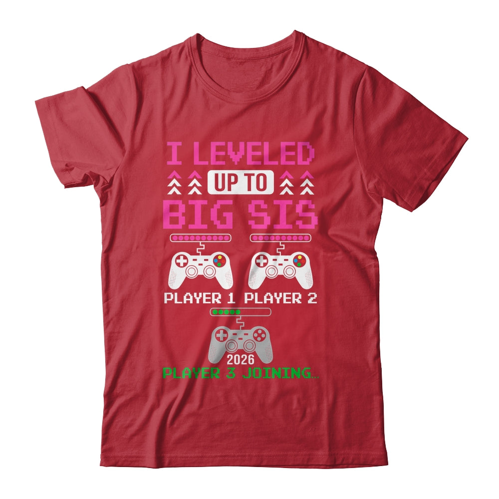 Leveled Up To Big Sister Again Big Sister Est 2026 Kids Youth Shirt | teecentury