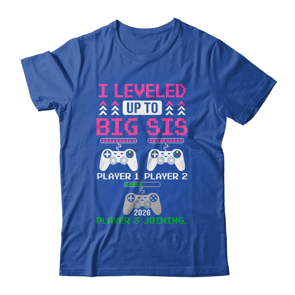 Leveled Up To Big Sister Again Big Sister Est 2026 Kids Youth Shirt | teecentury