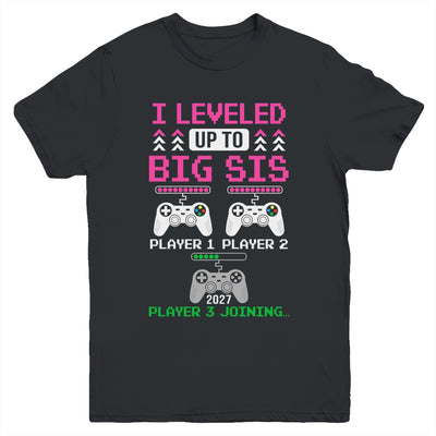 Leveled Up To Big Sister Again Big Sister Est 2027 Kids Youth Shirt | teecentury