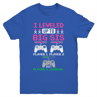 Leveled Up To Big Sister Again Big Sister Est 2027 Kids Youth Shirt | teecentury