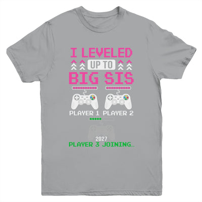 Leveled Up To Big Sister Again Big Sister Est 2027 Kids Youth Shirt | teecentury