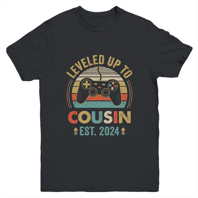 Leveled Up To Cousin 2024 Video Game Promoted To Cousin Youth Shirt | teecentury