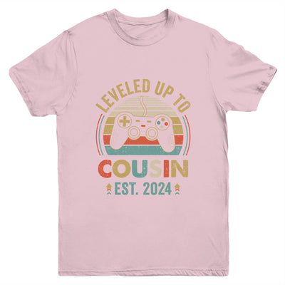 Leveled Up To Cousin 2024 Video Game Promoted To Cousin Youth Shirt | teecentury
