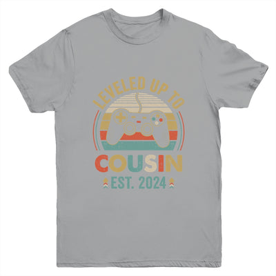 Leveled Up To Cousin 2024 Video Game Promoted To Cousin Youth Shirt | teecentury