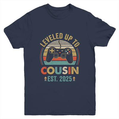 Leveled Up To Cousin 2025 Video Game Promoted To Cousin Youth Shirt | teecentury