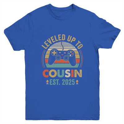 Leveled Up To Cousin 2025 Video Game Promoted To Cousin Youth Shirt | teecentury