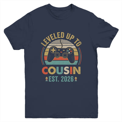 Leveled Up To Cousin 2026 Video Game Promoted To Cousin Youth Shirt | teecentury