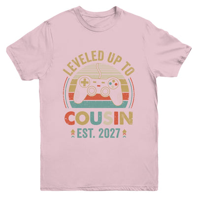 Leveled Up To Cousin 2027 Video Game Promoted To Cousin Youth Shirt | teecentury