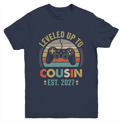Leveled Up To Cousin 2027 Video Game Promoted To Cousin Youth Shirt | teecentury