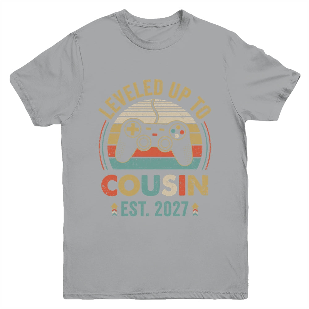 Leveled Up To Cousin 2027 Video Game Promoted To Cousin Youth Shirt | teecentury