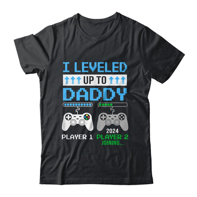 Leveled Up To Daddy 2024 Funny Video Game Soon To Be Daddy Shirt & Hoodie | teecentury