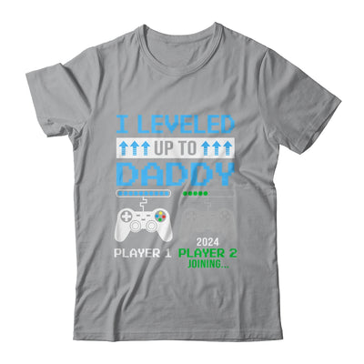 Leveled Up To Daddy 2024 Funny Video Game Soon To Be Daddy Shirt & Hoodie | teecentury