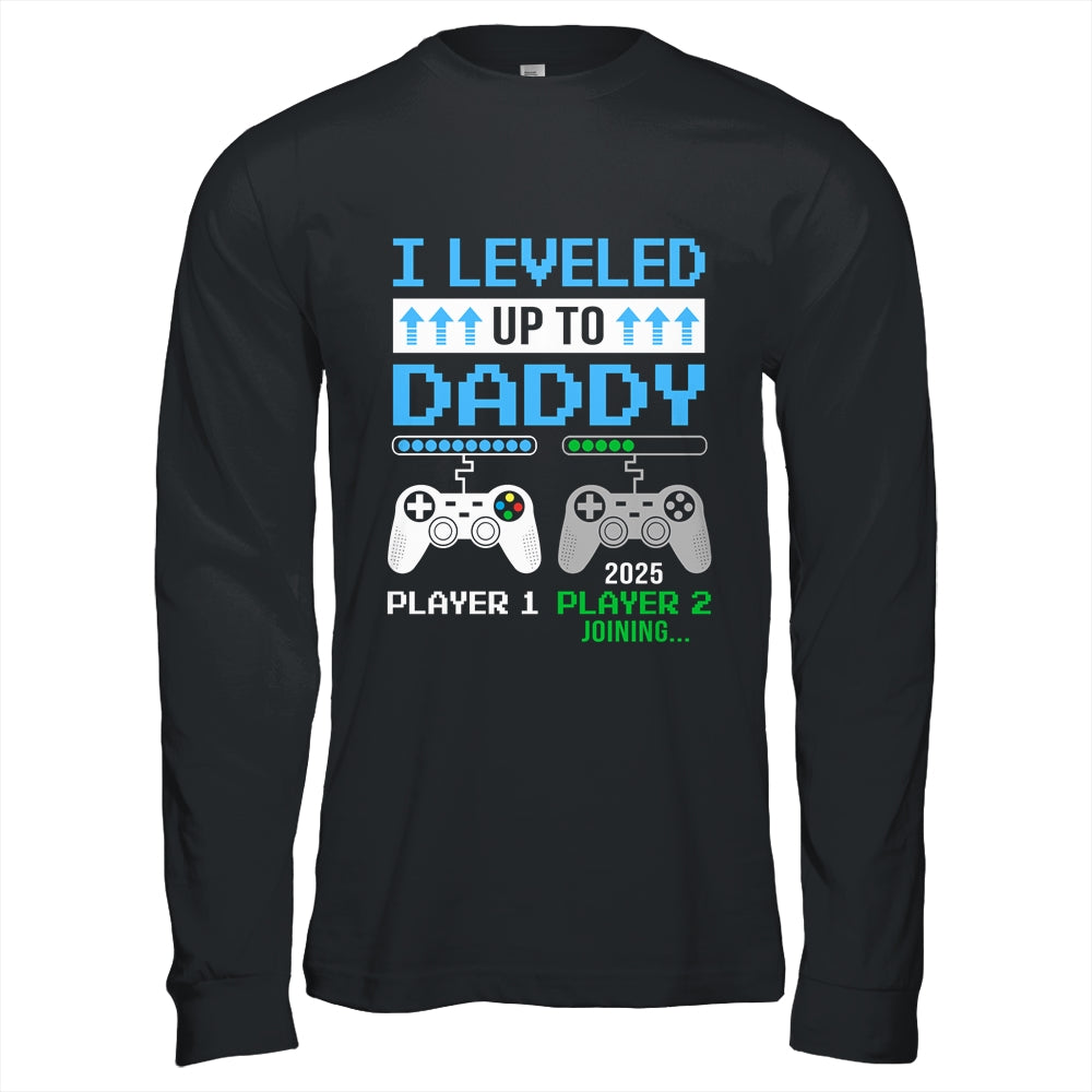 Leveled Up To Daddy 2025 Funny Video Game Soon To Be Daddy Shirt & Hoodie | teecentury