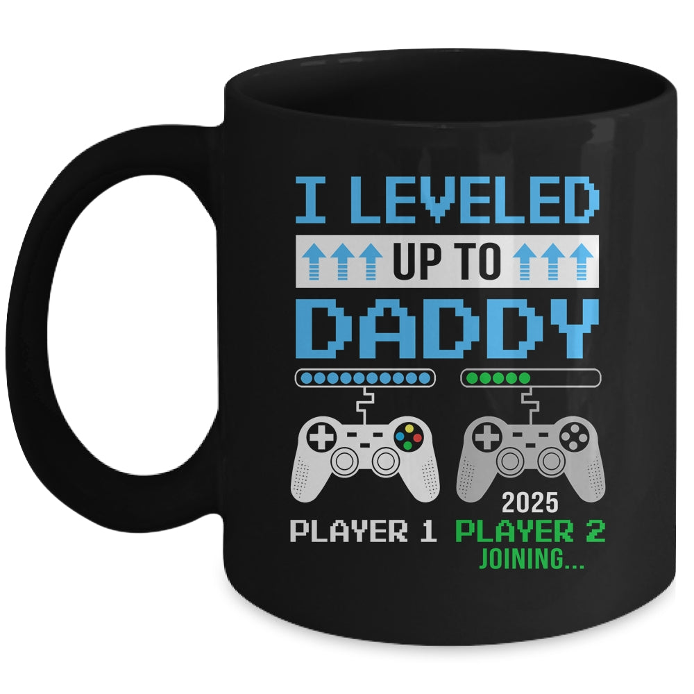 Leveled Up To Daddy 2025 Funny Video Game Soon To Be Daddy Mug | teecentury