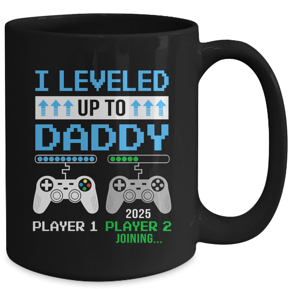 Leveled Up To Daddy 2025 Funny Video Game Soon To Be Daddy Mug | teecentury