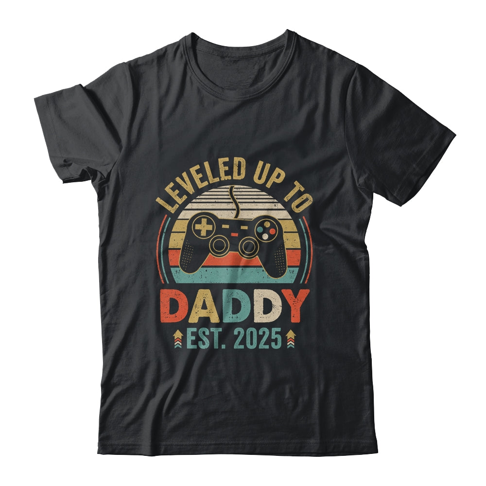 Leveled Up To Daddy 2025 Video Game Promoted To Daddy Shirt & Hoodie | teecentury