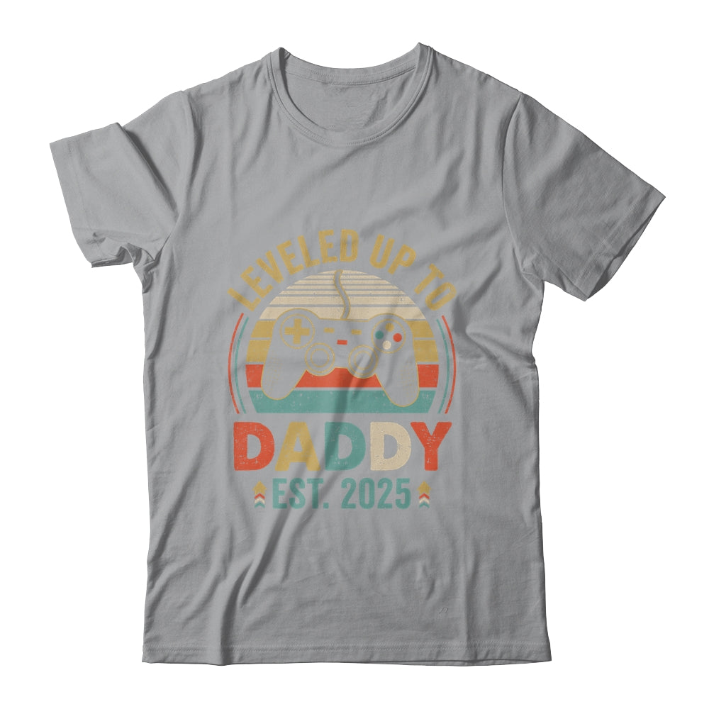 Leveled Up To Daddy 2025 Video Game Promoted To Daddy Shirt & Hoodie | teecentury