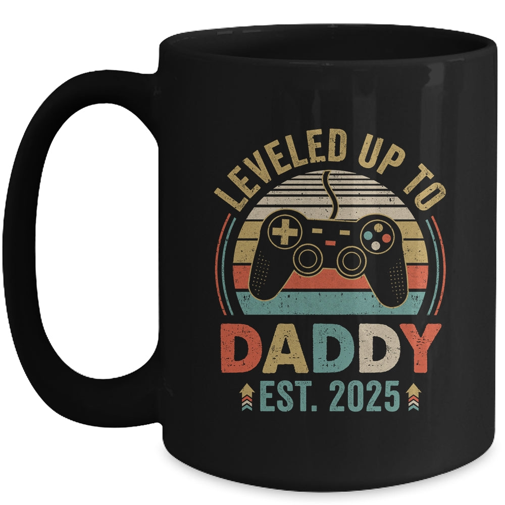Leveled Up To Daddy 2025 Video Game Promoted To Daddy Mug | teecentury
