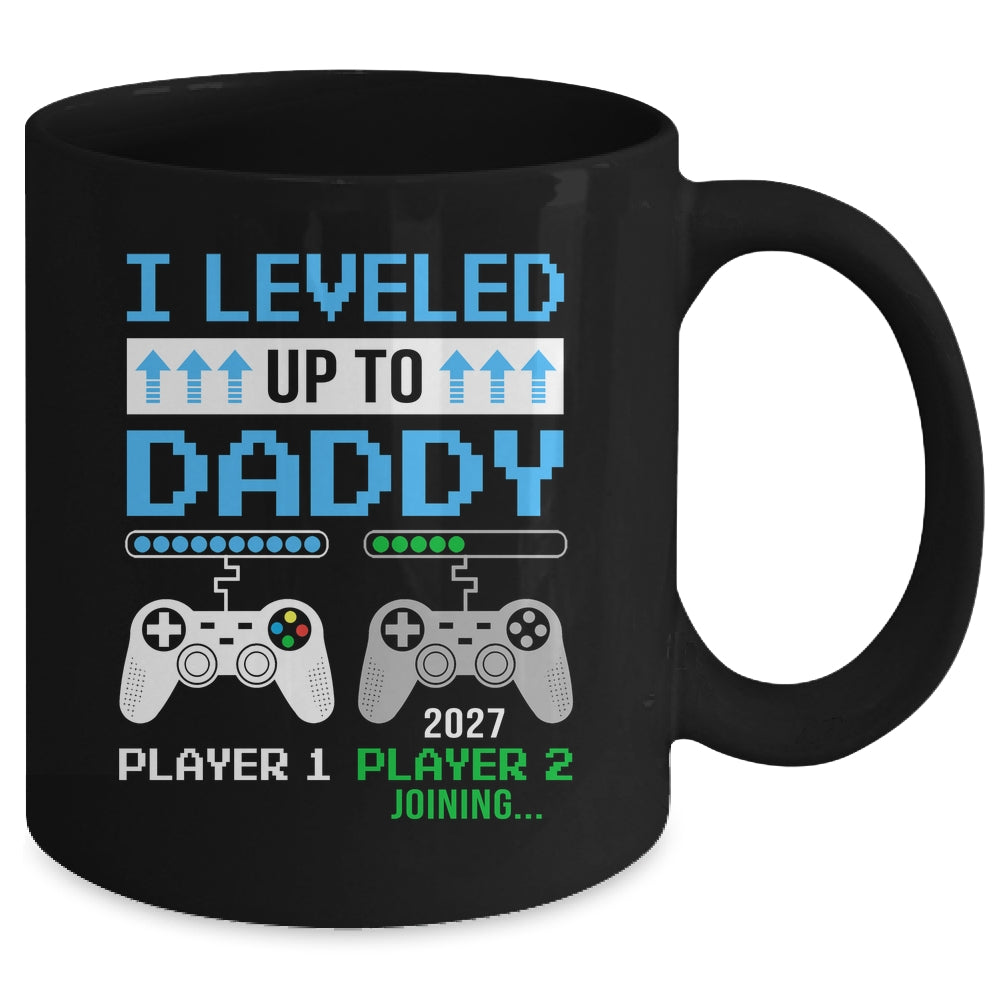 Leveled Up To Daddy 2027 Funny Video Game Soon To Be Daddy Mug | teecentury