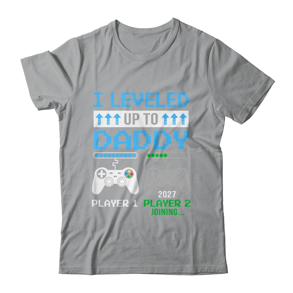 Leveled Up To Daddy 2027 Funny Video Game Soon To Be Daddy Shirt & Hoodie | teecentury