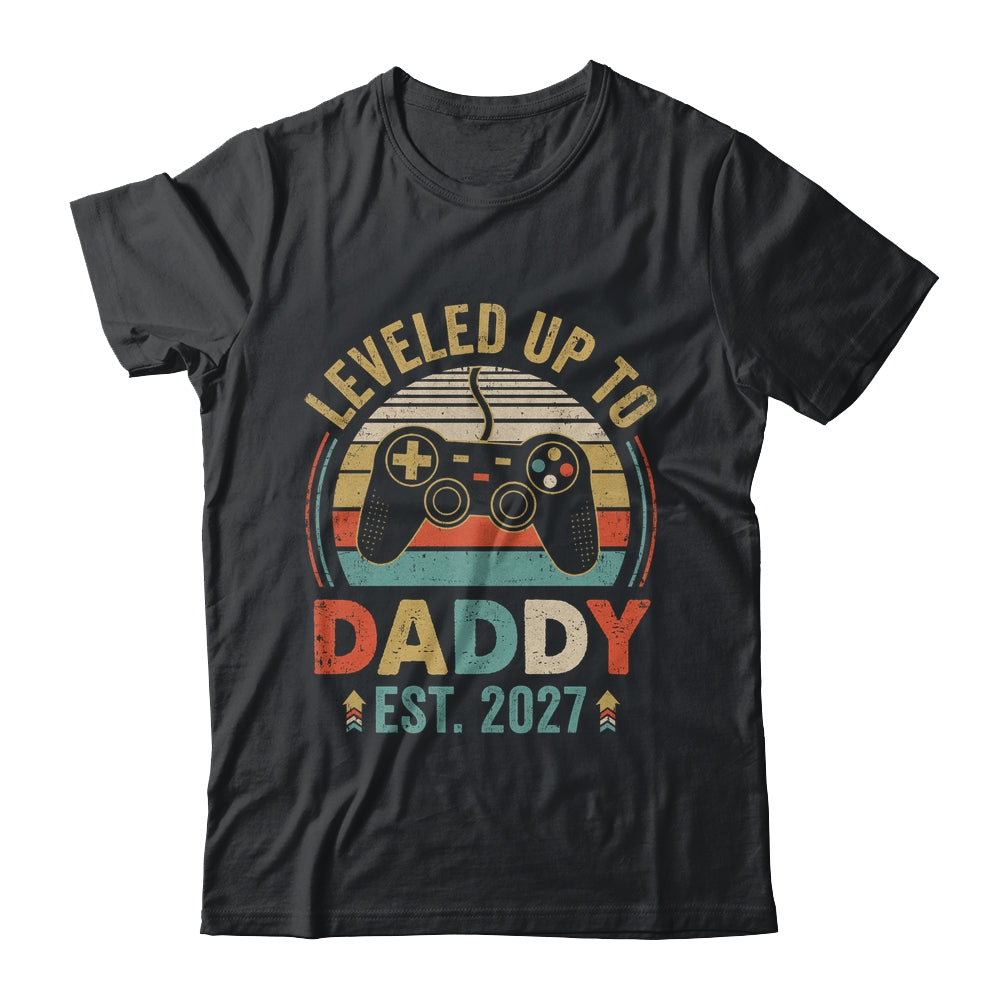 Leveled Up To Daddy 2027 Video Game Promoted To Daddy Shirt & Hoodie | teecentury