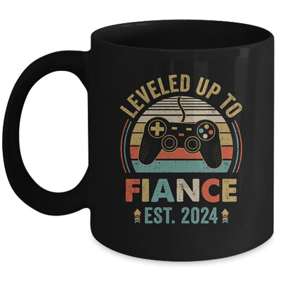 Leveled Up To Fiance 2024 Newly Engaged Matching Gamer Mug | teecentury