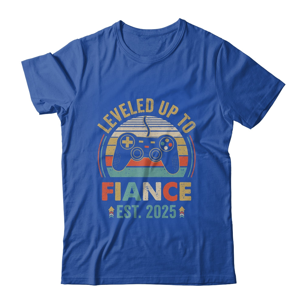 Leveled Up To Fiance 2025 Newly Engaged Matching Gamer Shirt & Hoodie | teecentury