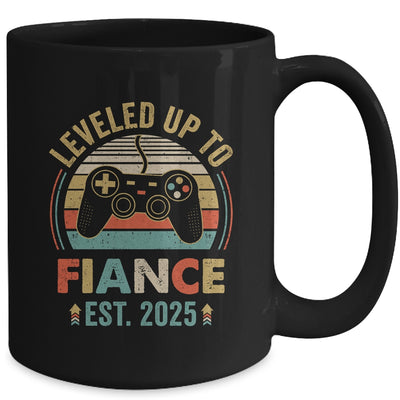 Leveled Up To Fiance 2025 Newly Engaged Matching Gamer Mug | teecentury